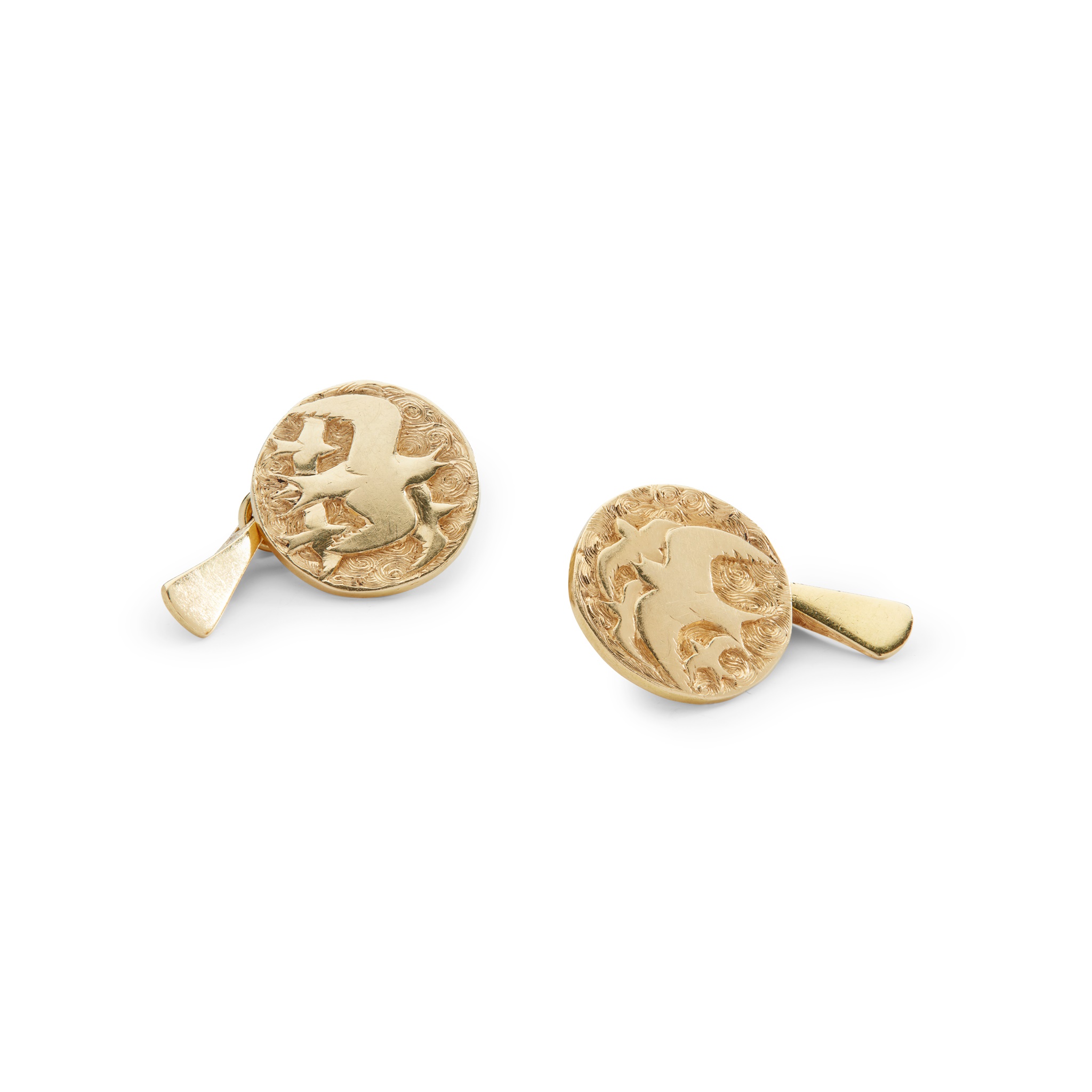 A pair of 18ct gold cufflinks, by Malcolm Appleby