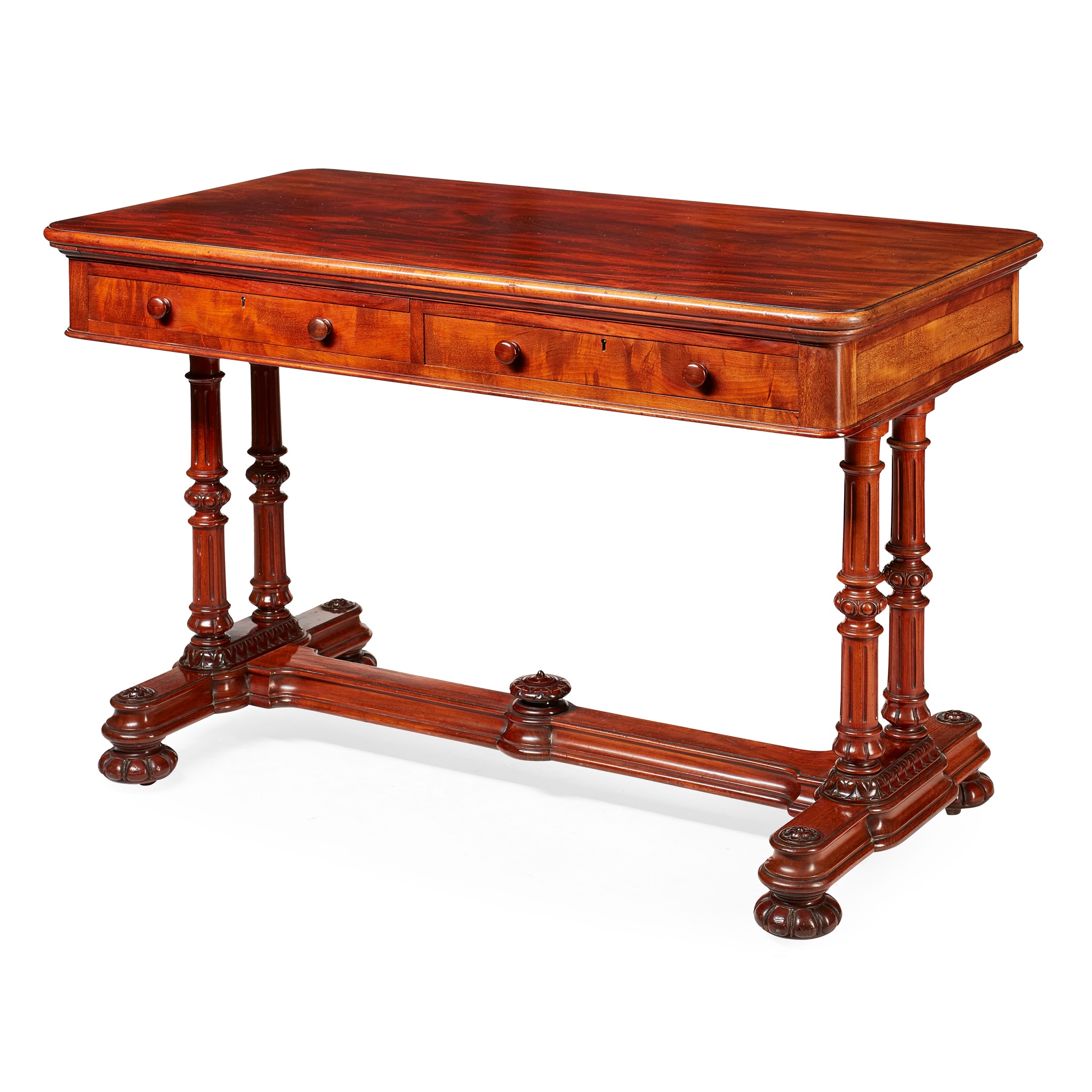 REGENCY MAHOGANY LIBRARY TABLE
