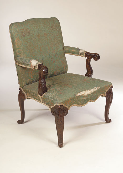 A George II mahogany armchair