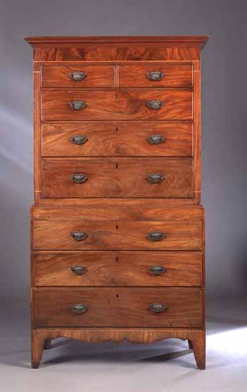 A George III mahogany tall boy