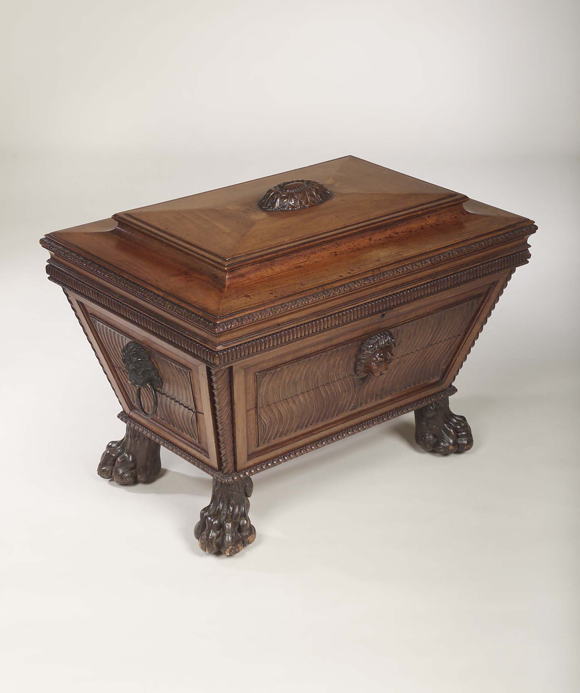 A fine Regency mahogany wine cellarette,