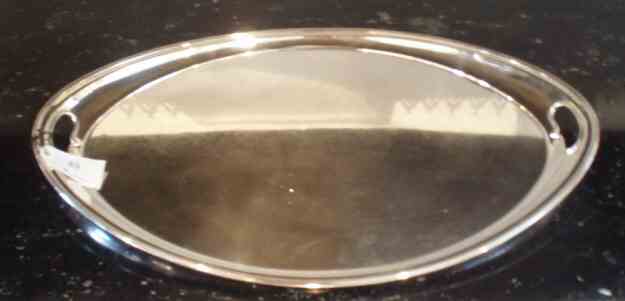 A large Edwardian silver coffee tray