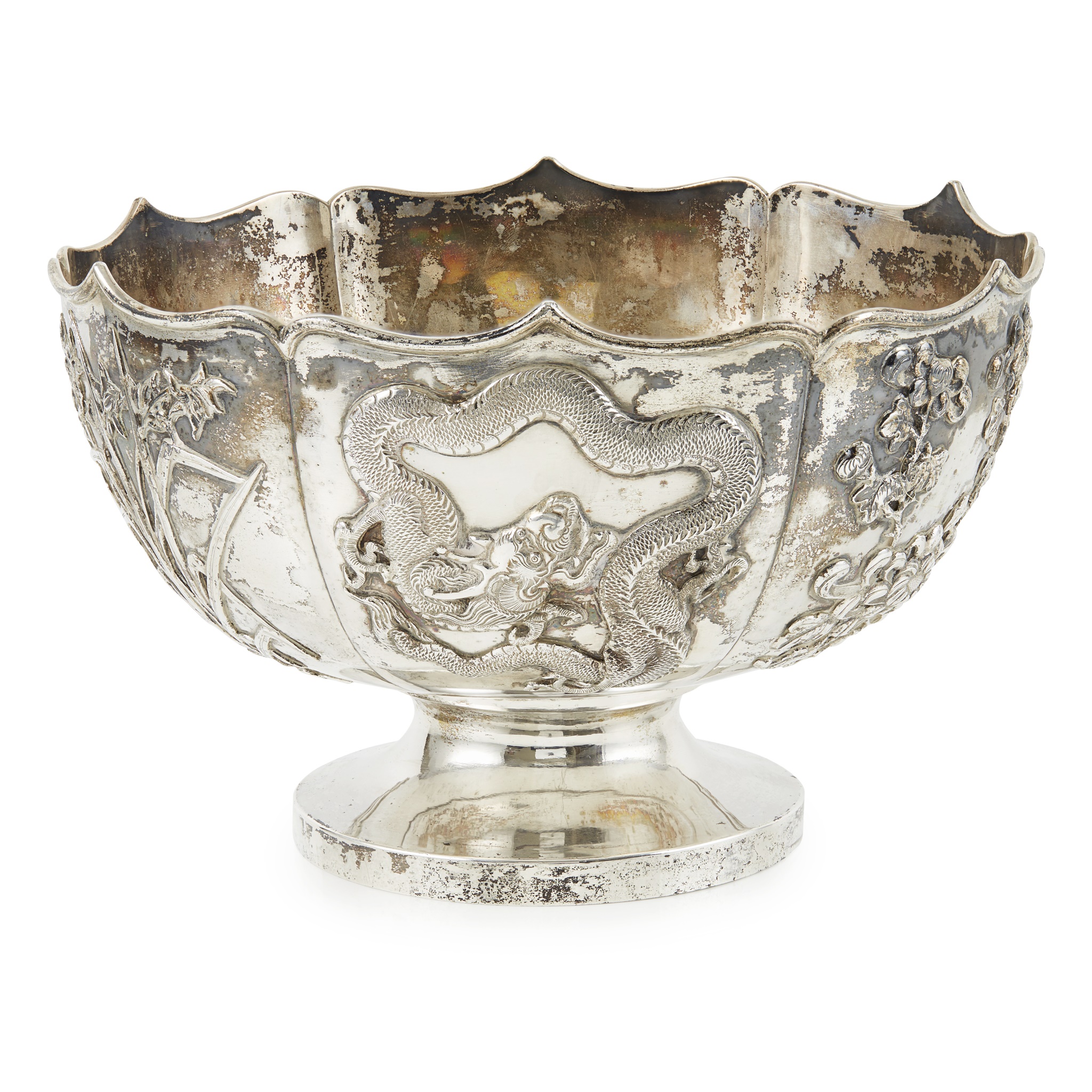 LARGE SILVER STEM BOWL