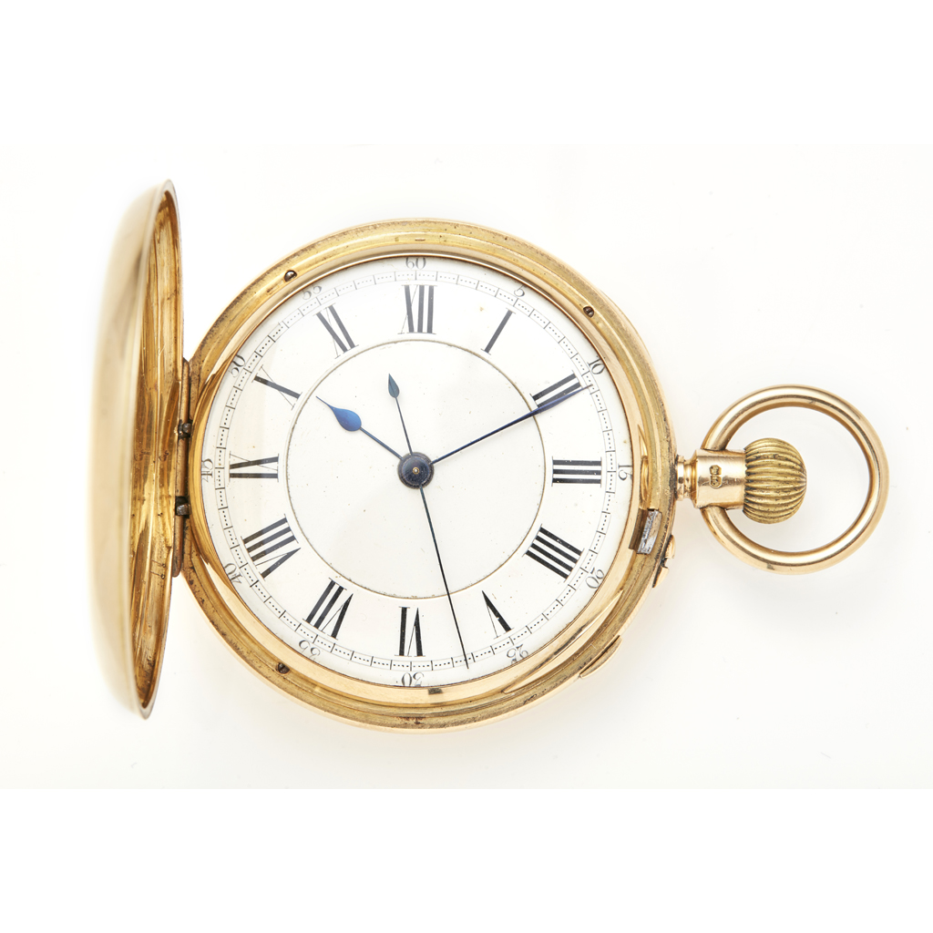 A gentleman's 18ct gold hunter cased pocket watch