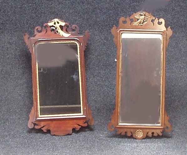 A Georgian style walnut and gilt wall mirror,
