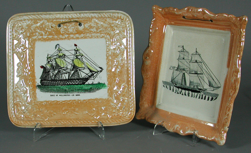 An apricot relief moulded plaque