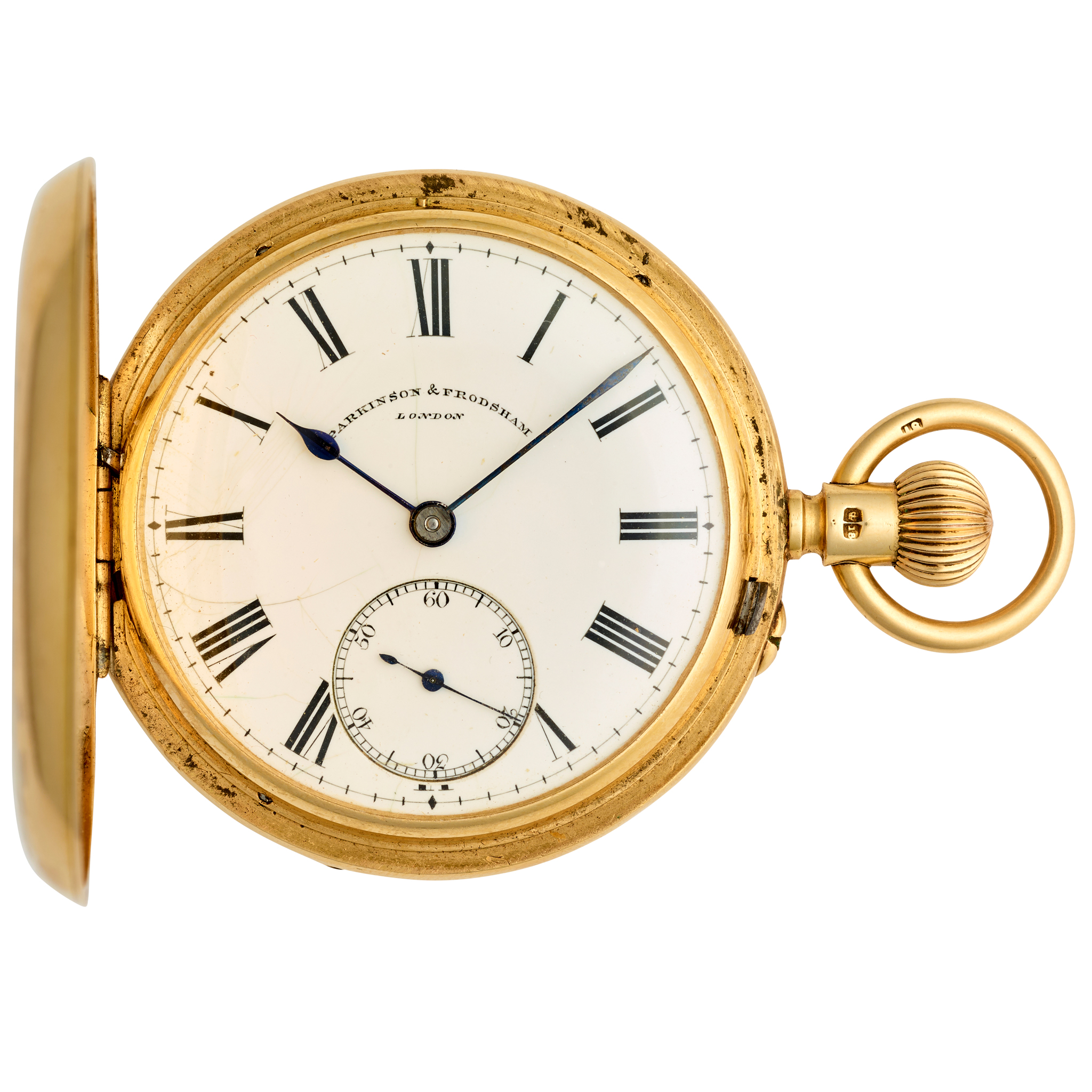 Parkinson & Frodsham. An 18k gold hunting cased pocket watch