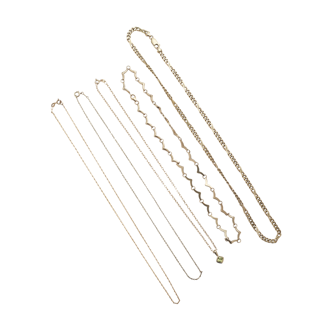 A 9ct gold fancy link necklace