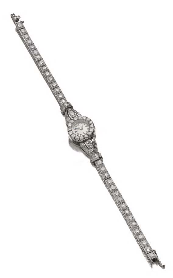 JAEGER-LE COULTRE - a lady's diamond cocktail watch,