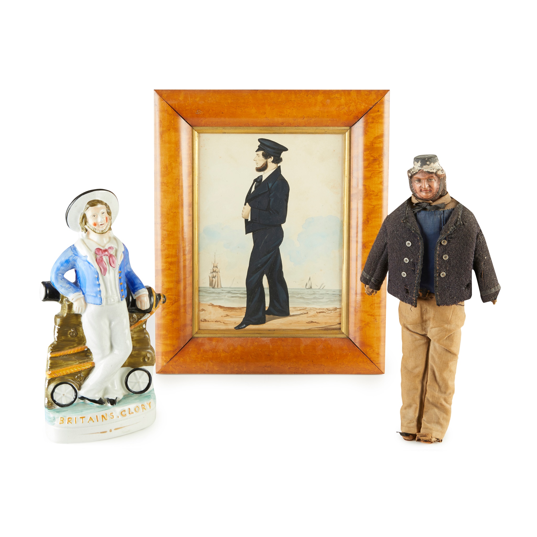THREE BRITISH ROYAL NAVY 'JACK TAR' RELATED ITEMS