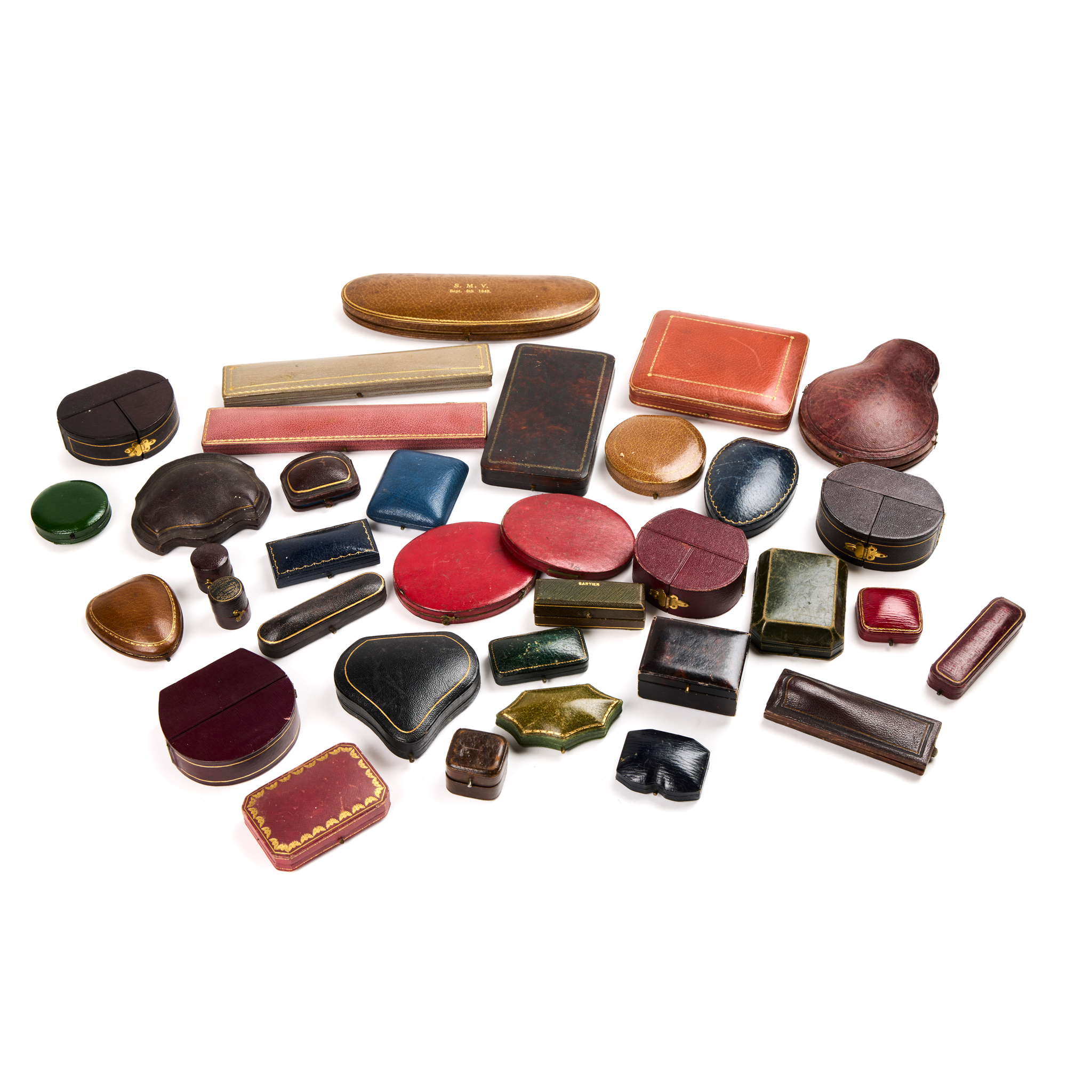 A collection of jewellery boxes, 18th to 20th century