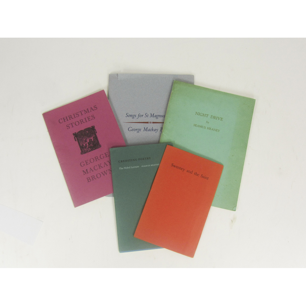 Brown, George Mackay - Scottish literature, a selection of pamphlets by George Mackay Brown and Seamus Heaney, signed