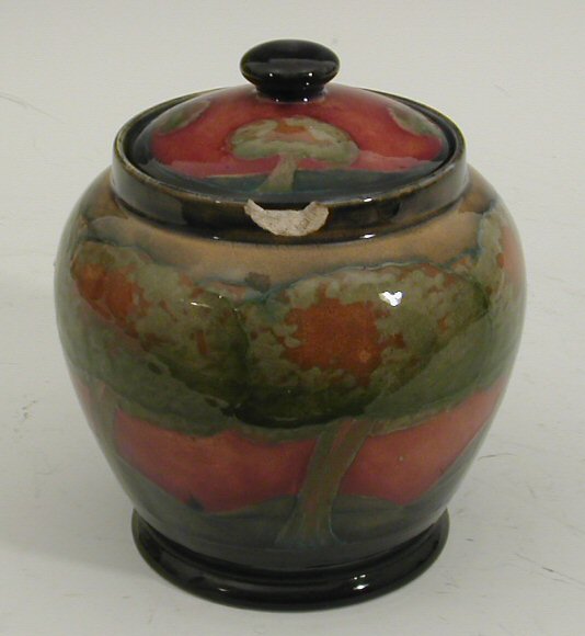 A Moorcroft biscuit barrel and cover,