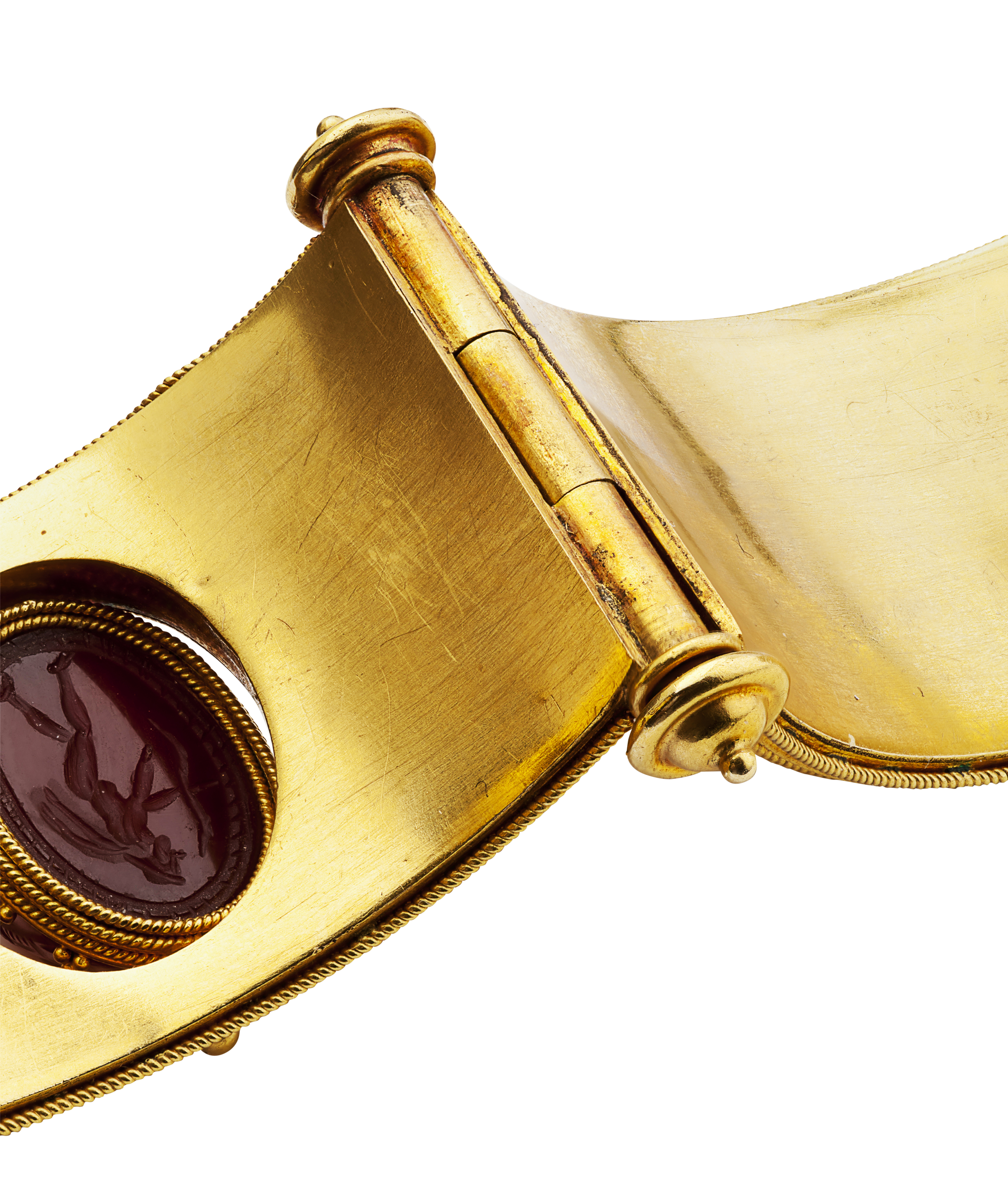 A mid 19th Century hinged bangle