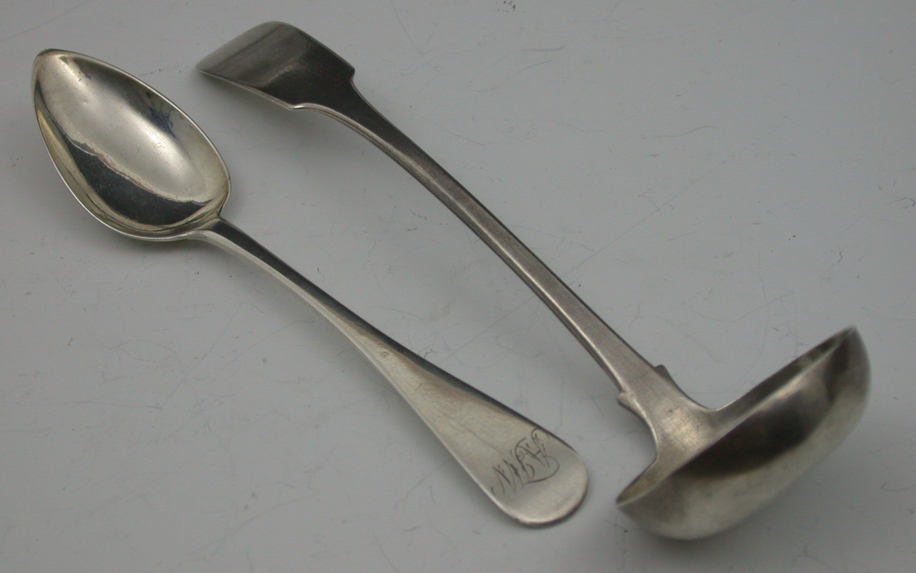 BANFF - a Scottish provincial Fiddle pattern toddy ladle,