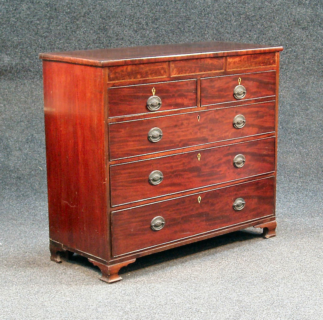 A Regency mahogany chest,