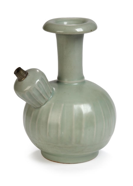 An 18th century Chinese celadon kendi form hookah base