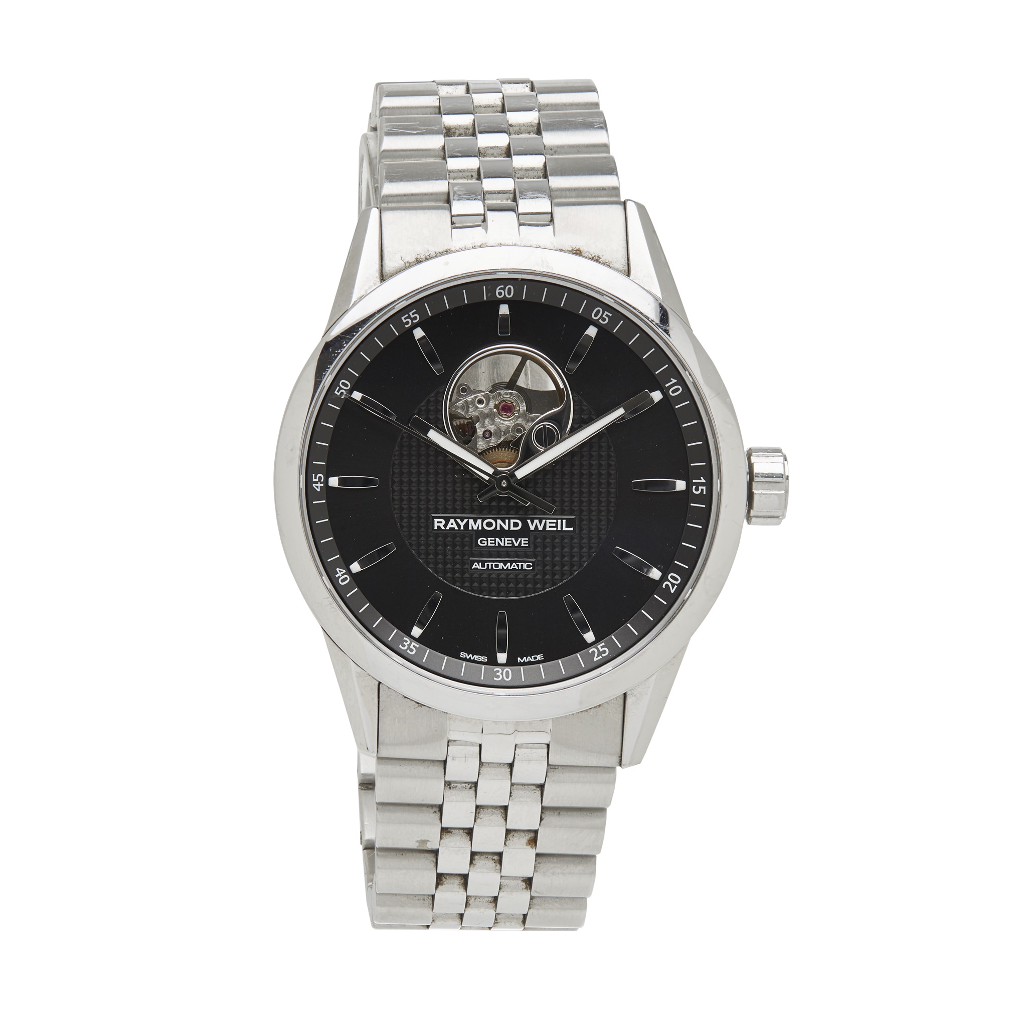 A gentleman's stainless steel wrist watch, Raymond Weil