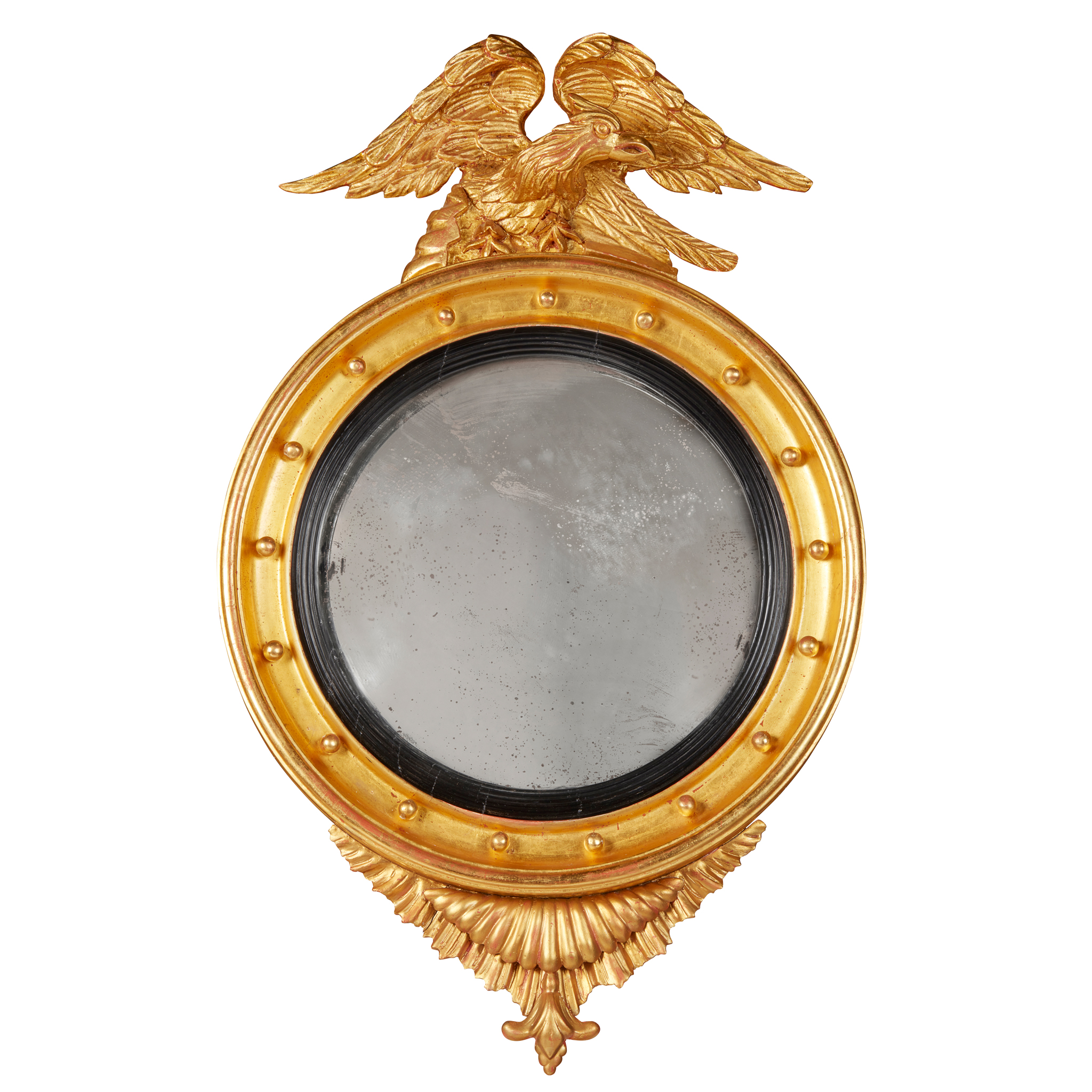 REGENCY GILTWOOD CONVEX MIRROR