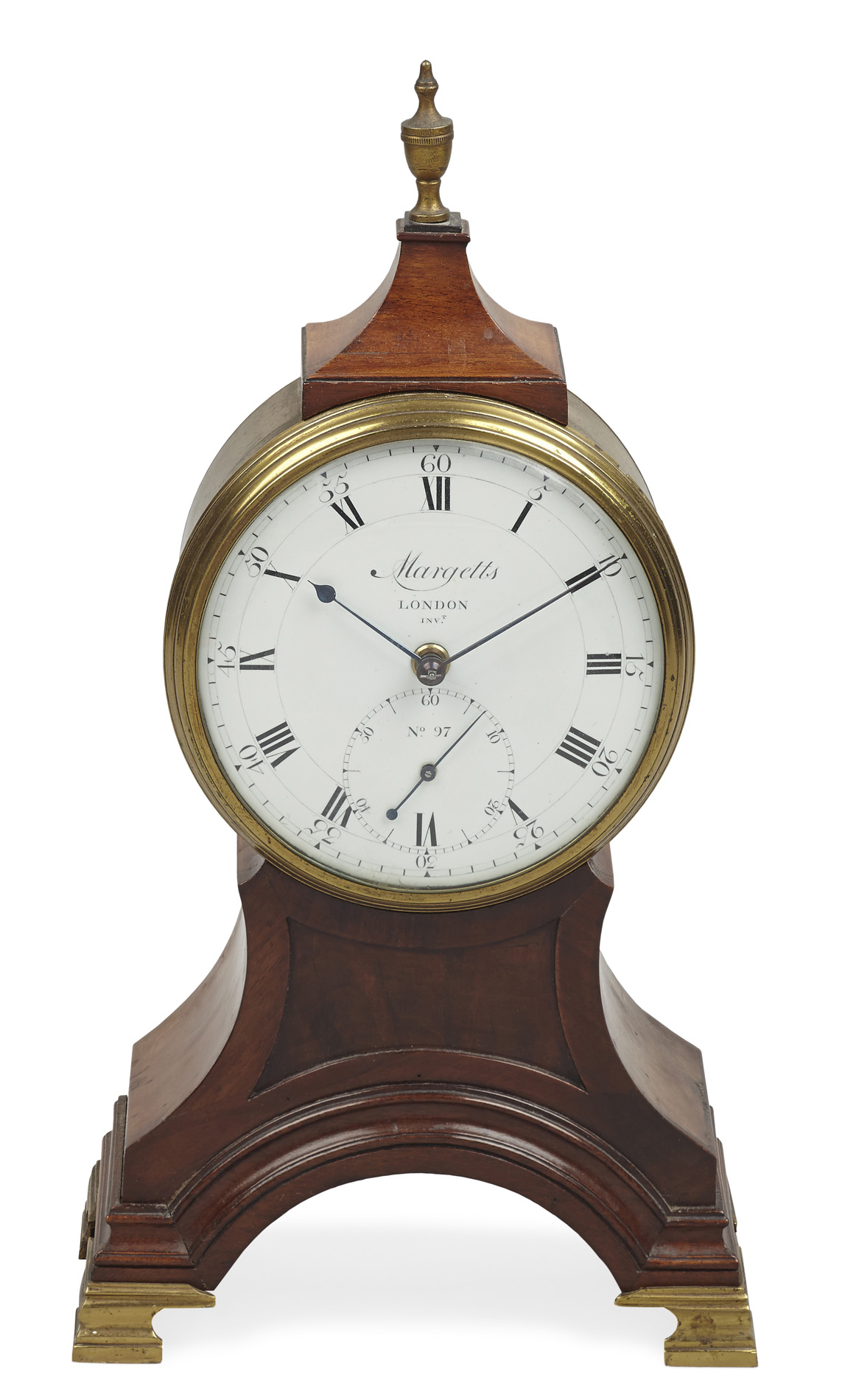 FINE GEORGE III MAHOGANY AND BRASS MANTLE CHRONOMETER BY GEORGE MARGETTS, NO. 97