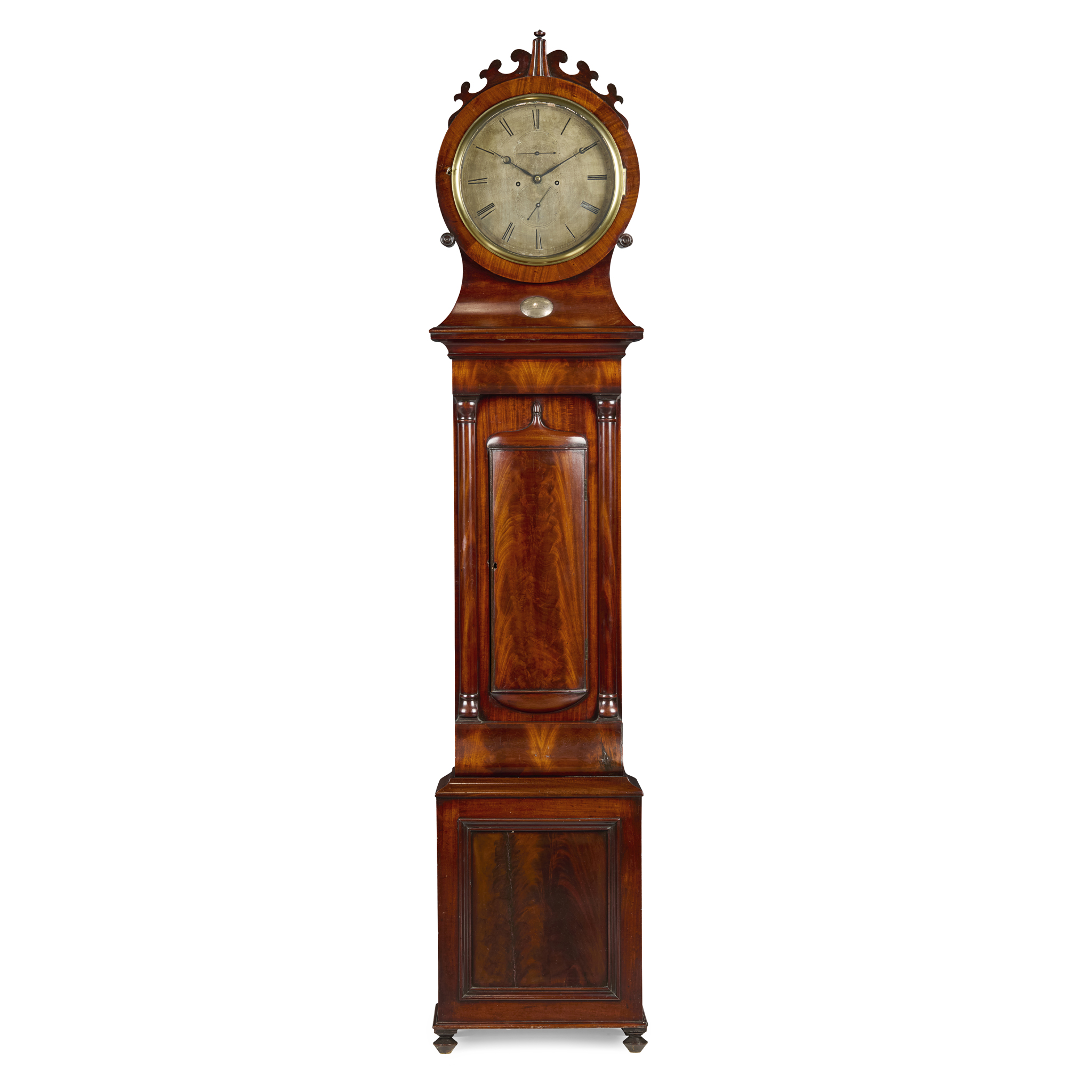SCOTTISH EARLY VICTORIAN MAHOGANY DRUMHEAD LONGCASE CLOCK, DAVID MCDONALD, EDINBURGH