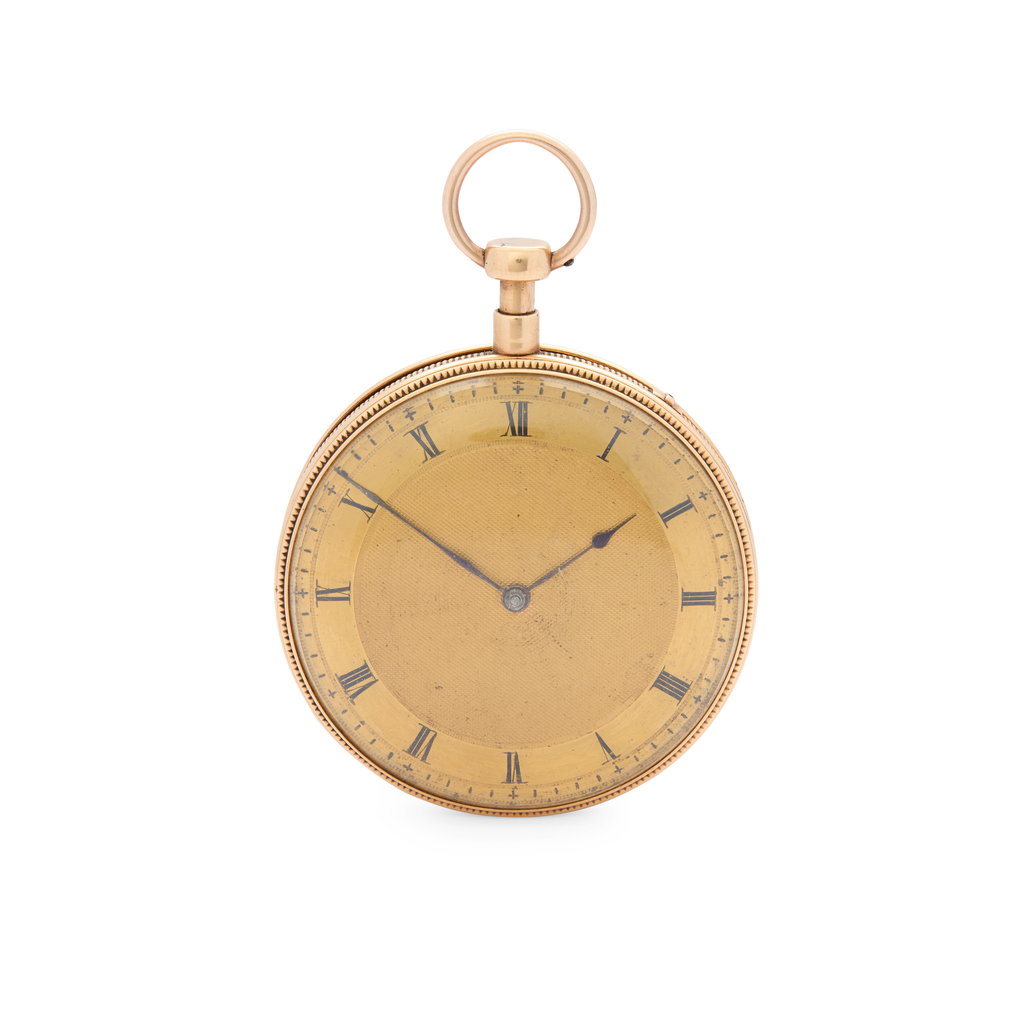 Unsigned. A quarter repeating key-wind pocket watch
