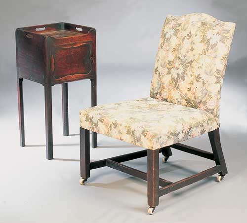 A George III mahogany pot cupboard