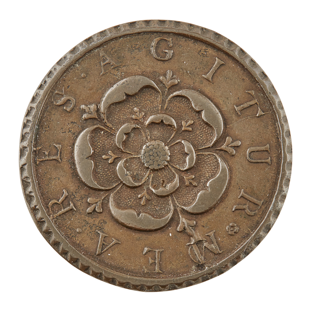 A BRONZE JACOBITE 'BRAVADO' MEDALLION