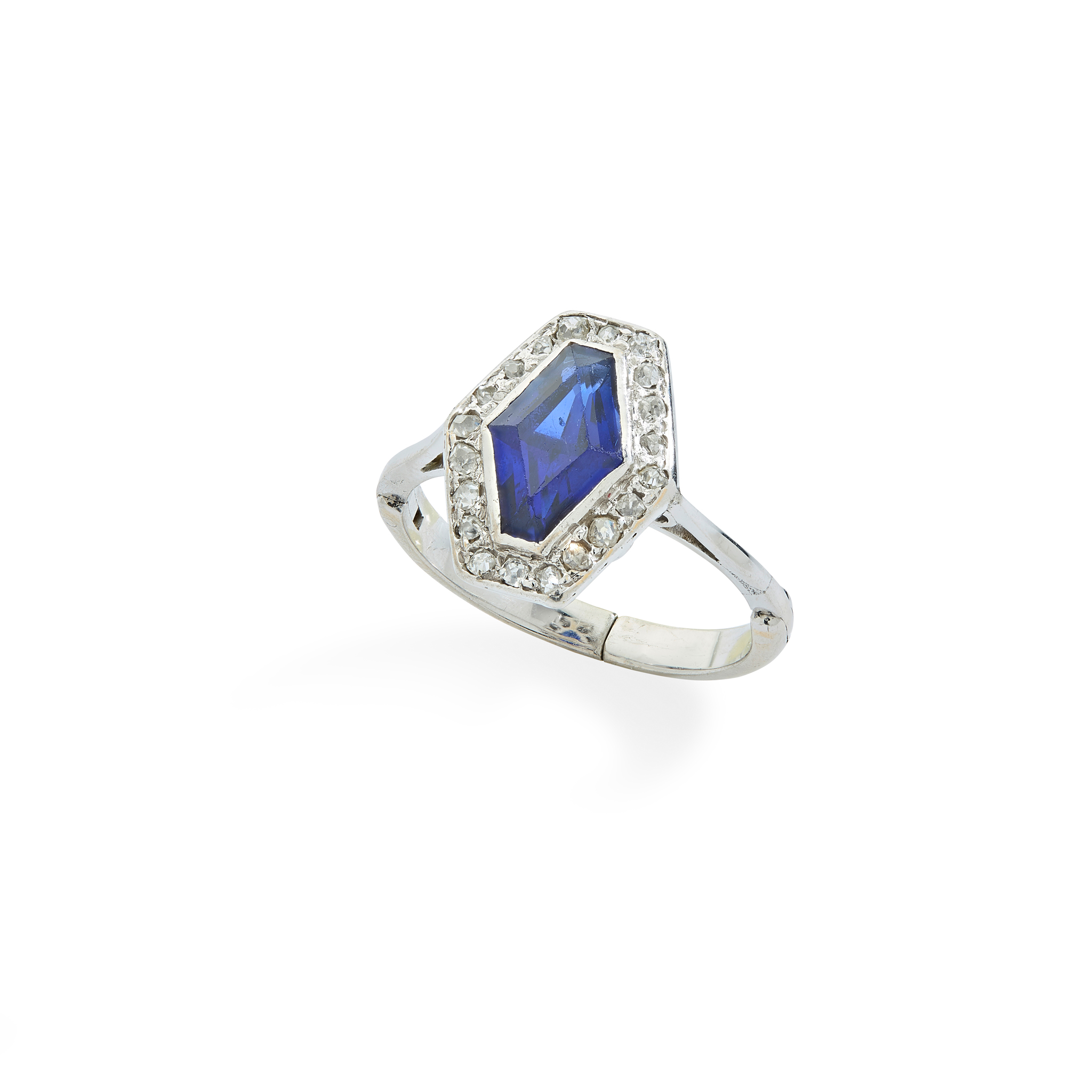 A sapphire and diamond ring