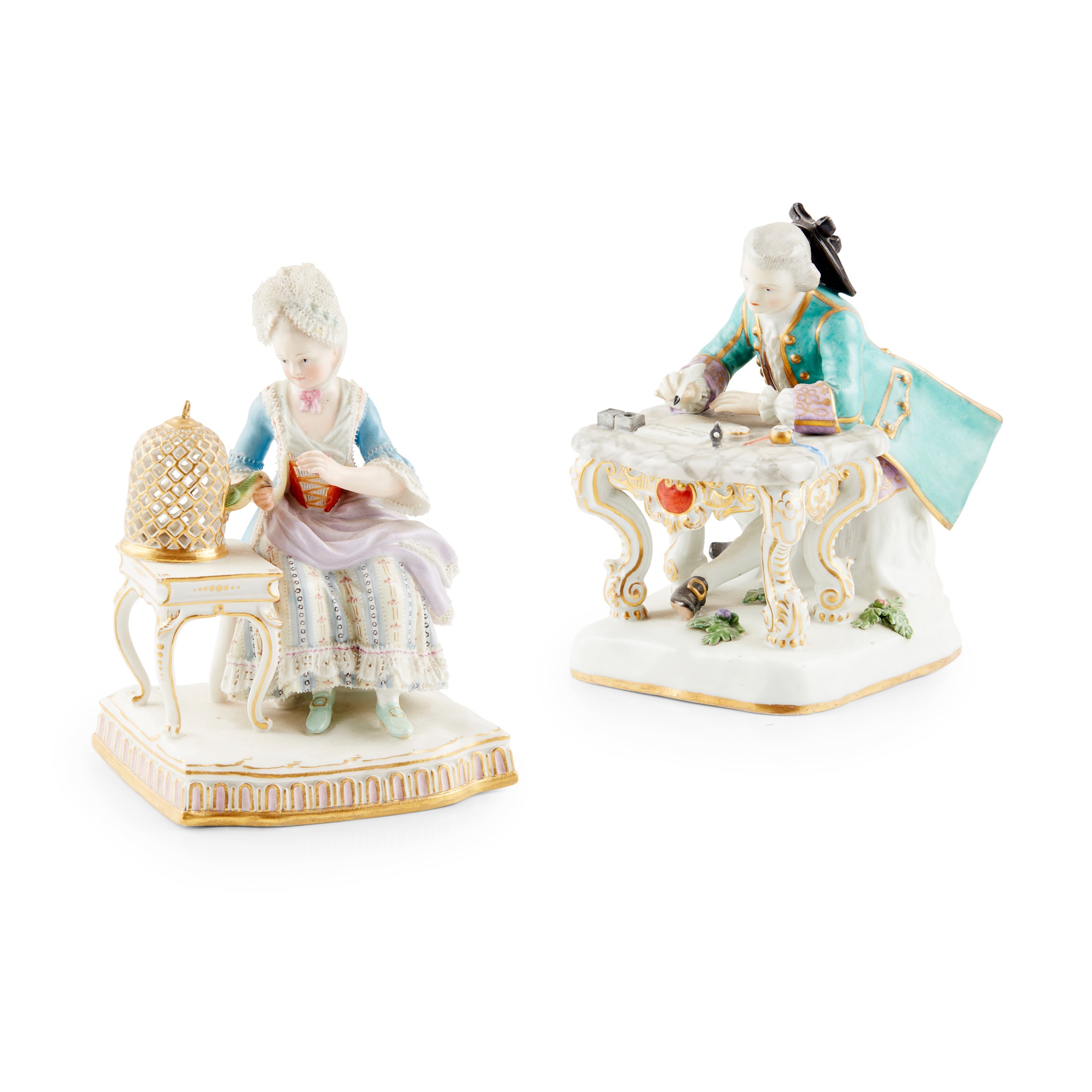 TWO MEISSEN FIGURES