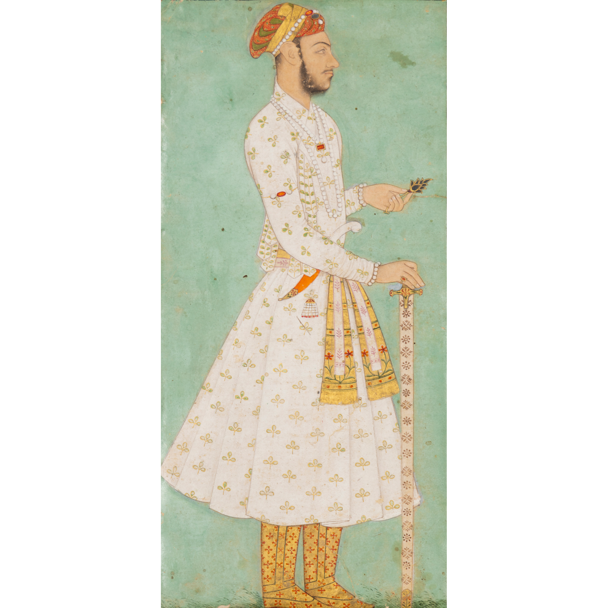A VERY FINE PORTRAIT OF A MUGHAL PRINCE, POSSIBLY PRINCE BIDAR BAKHT