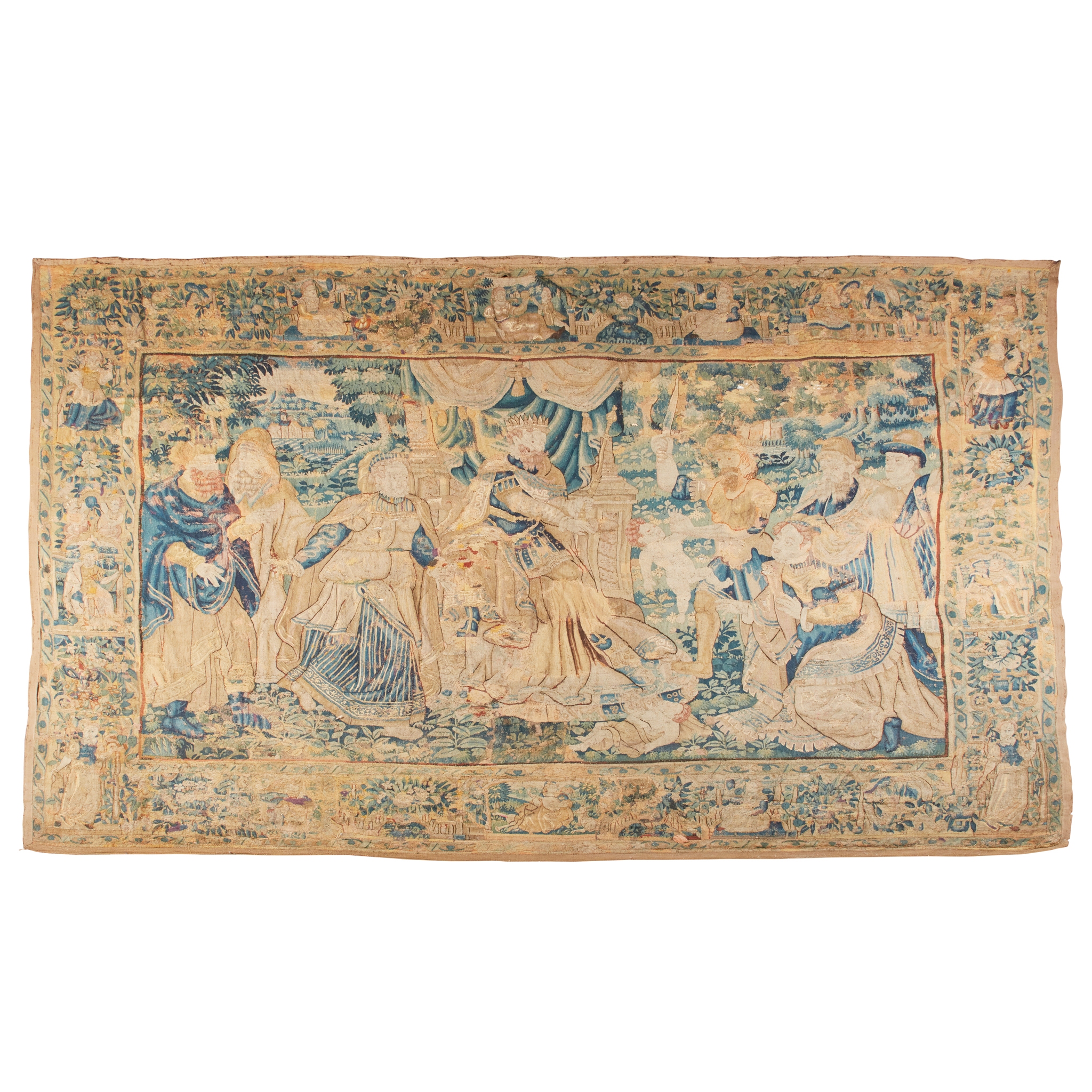 FLEMISH OLD TESTAMENT BIBLICAL SUBJECT TAPESTRY, THE JUDGEMENT OF SOLOMON