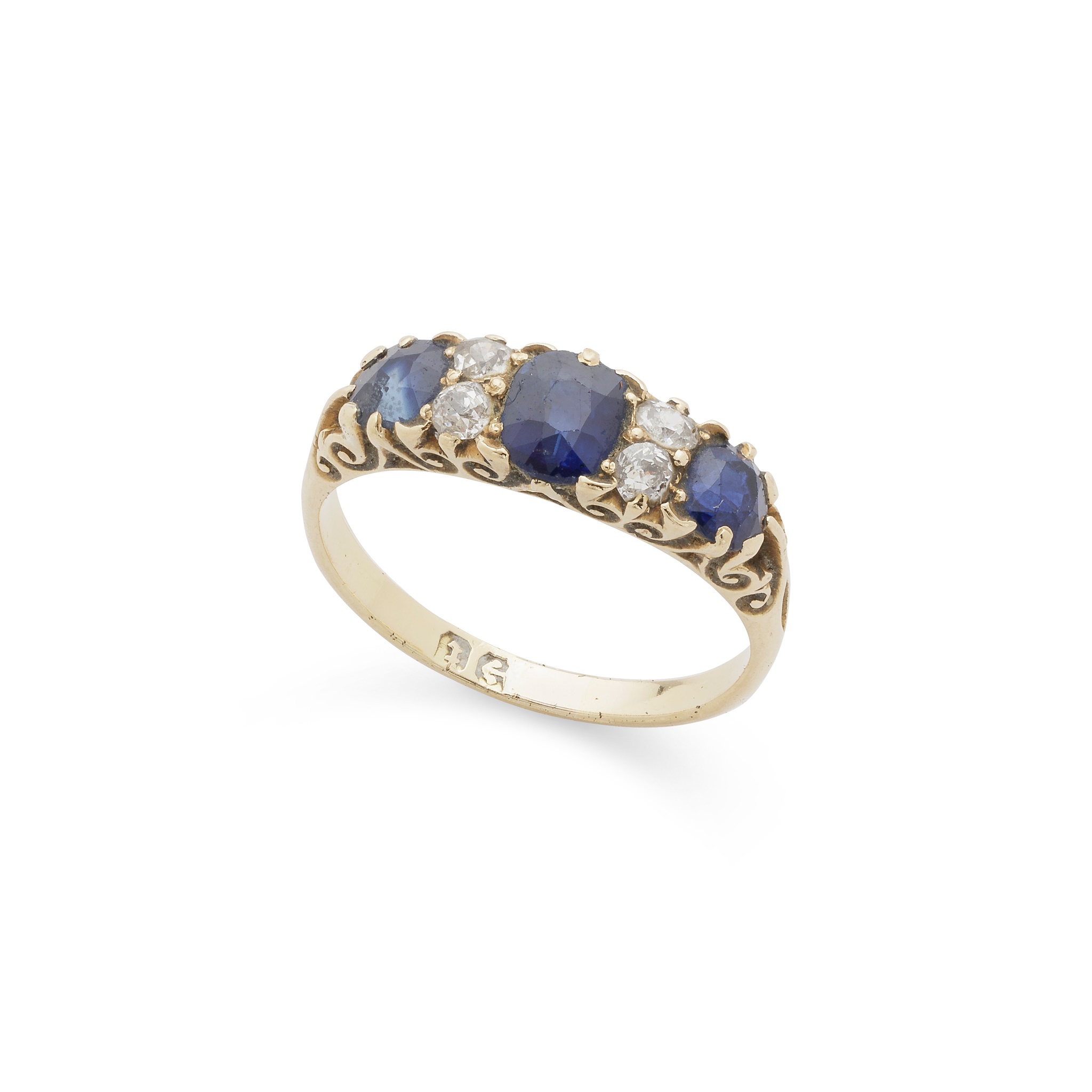 A sapphire and diamond ring