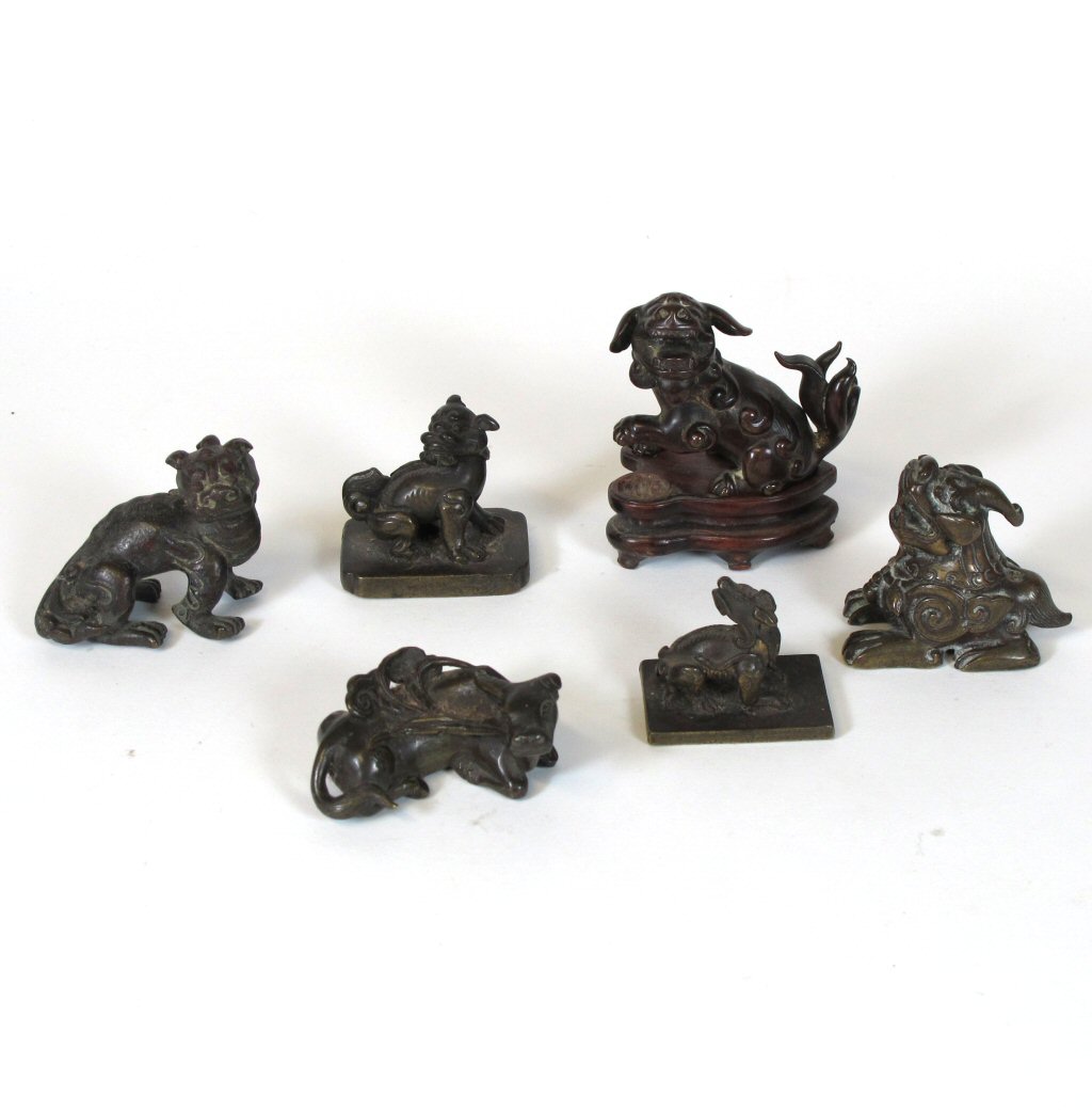 A group of Chinese bronze figures