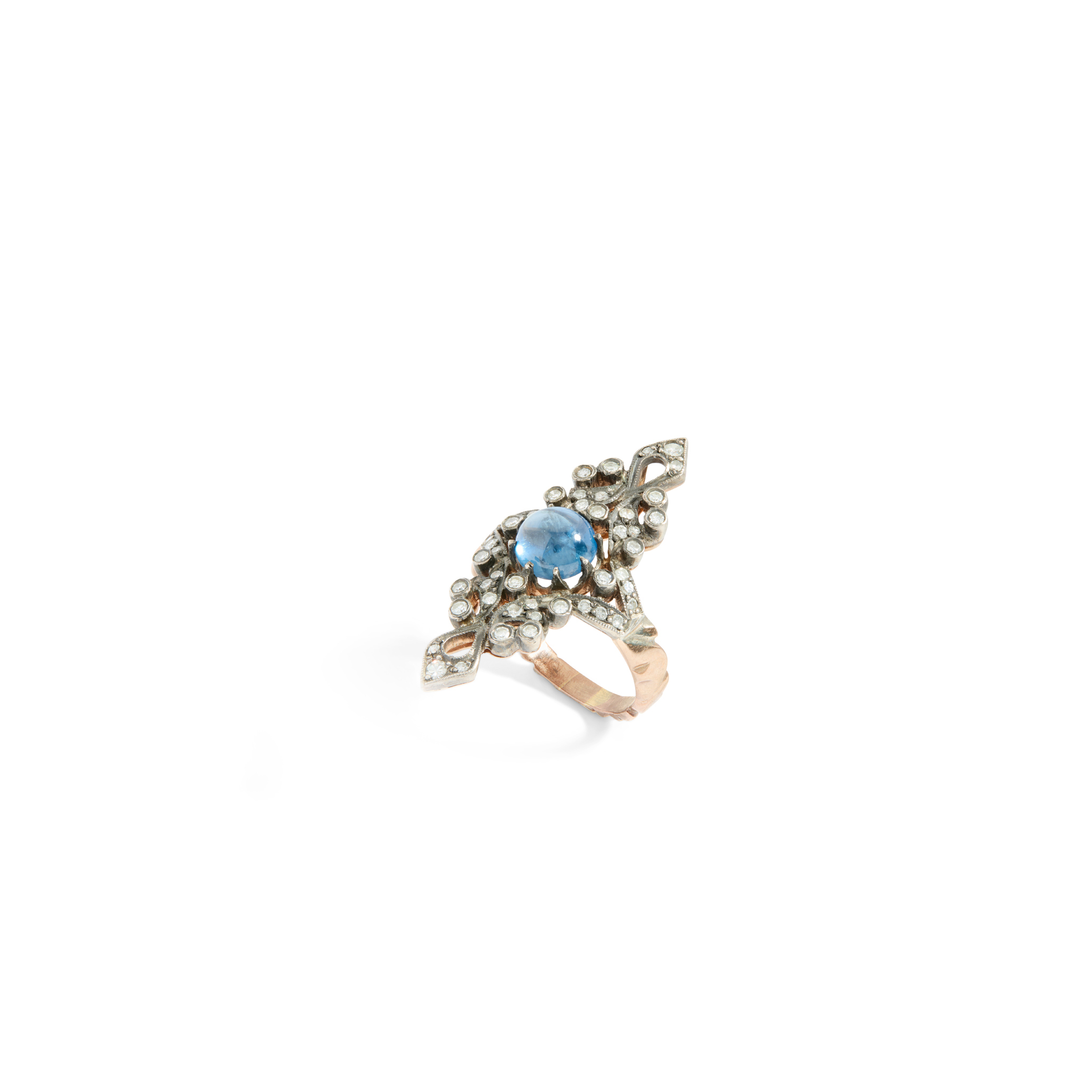 A sapphire and diamond dress ring