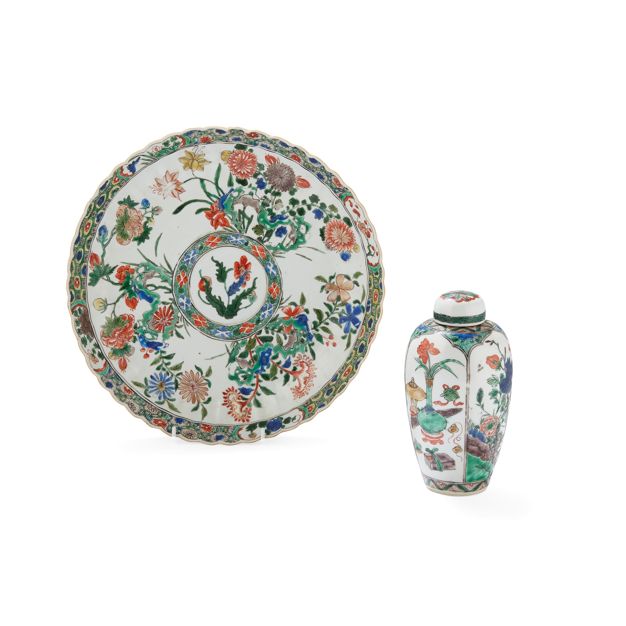 (A PRIVATE ENGLISH COLLECTION, LOT 117-125) TWO FAMILLE VERTE WARES