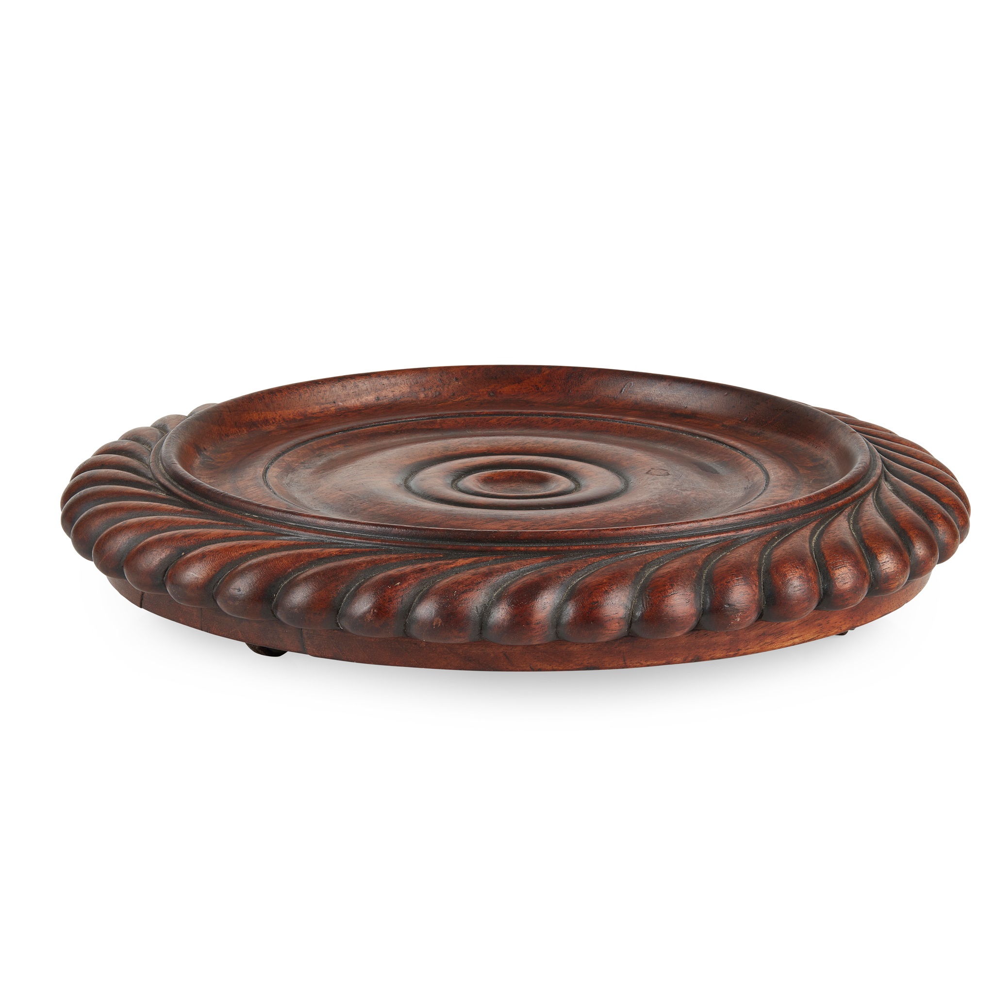 A SCOTTISH REGENCY MAHOGANY COASTER, BY JAMES MEIN, KELSO