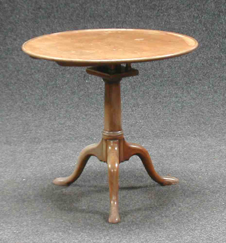 A George III mahogany tripod table,