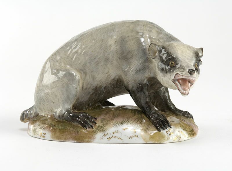 A mid 19th century Meissen figure of a bear