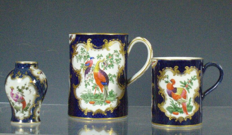 A group of three 19th century Worcester style items