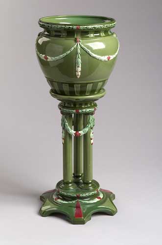 An Eichwald jardiniere and stand