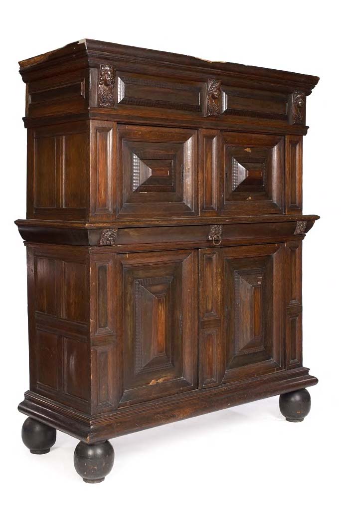A large Dutch oak cupboard,