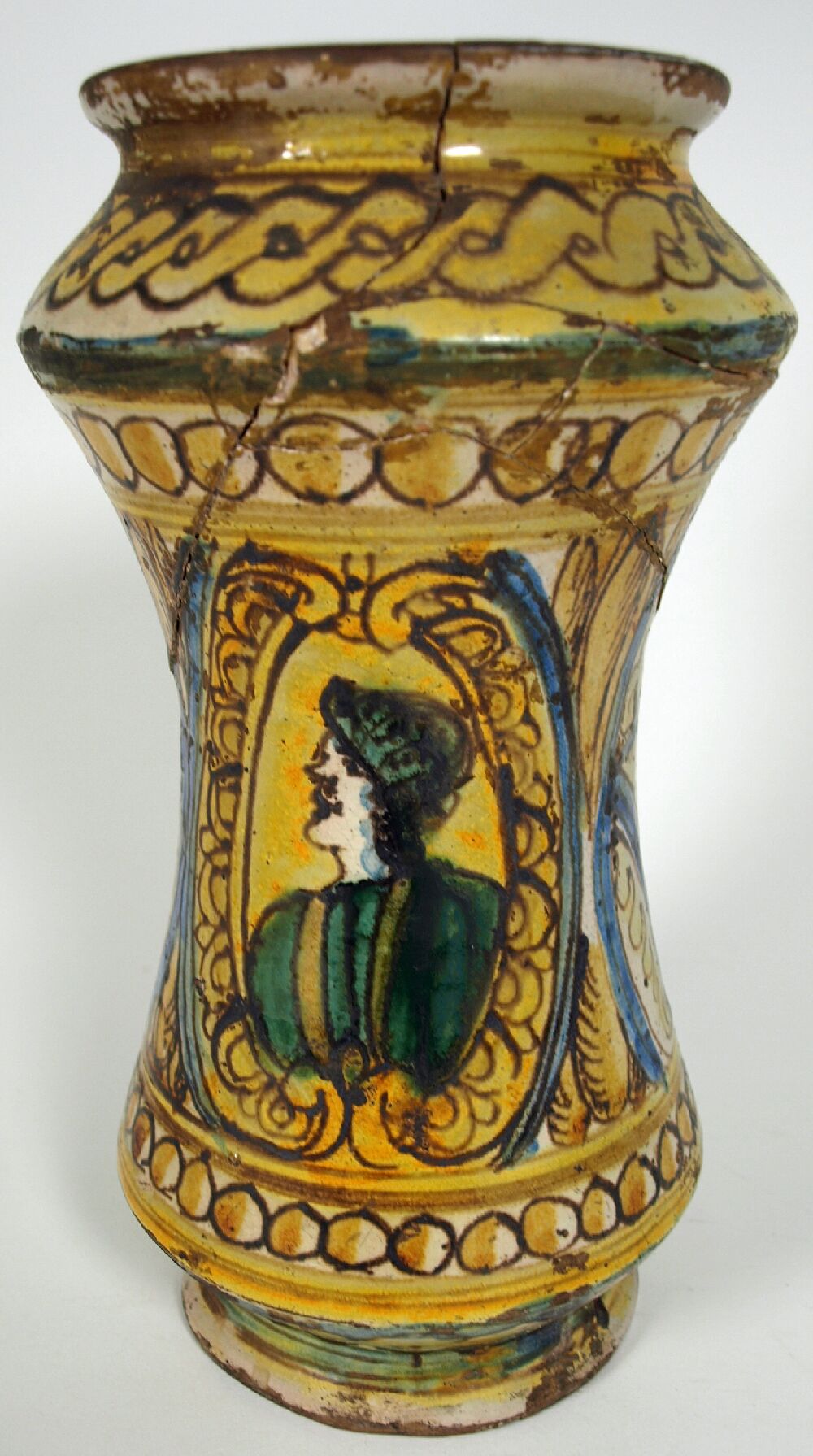 A Palermo maiolica albarello, first half of the 17th century