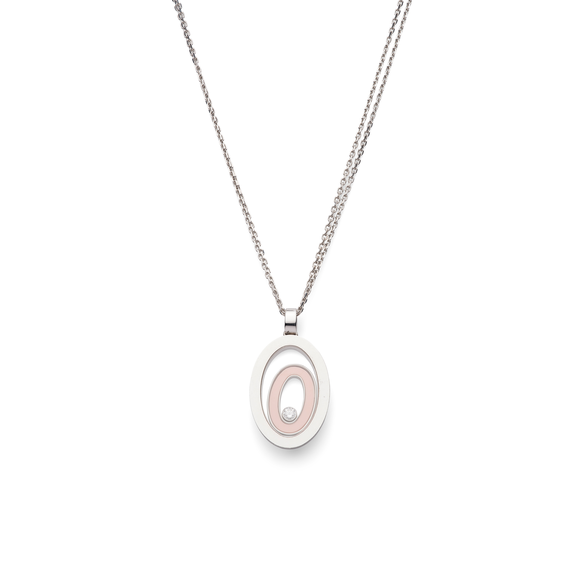 Chopard: A diamond and coral 'Happy Spirit' pendant