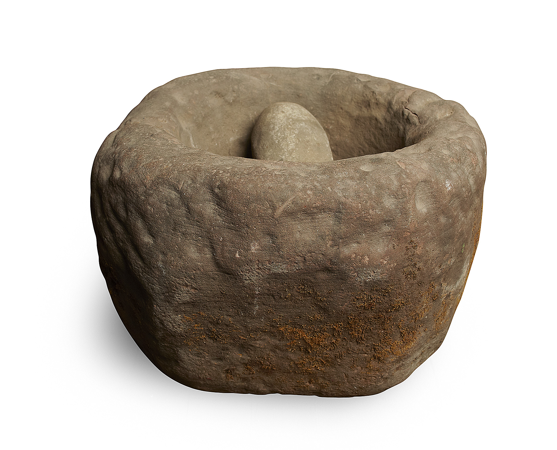 STONE MORTAR AND PESTLE