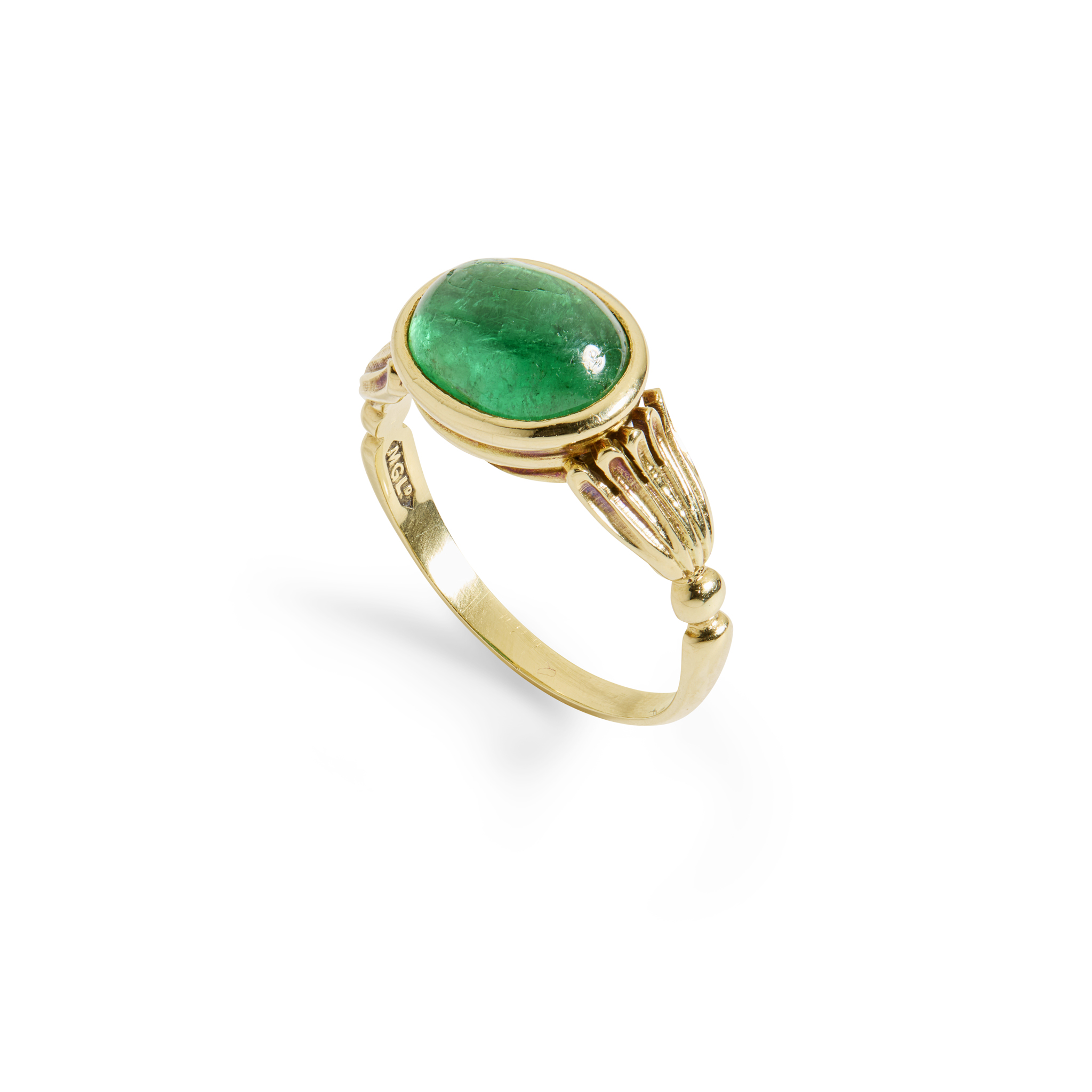 An 18ct gold emerald ring