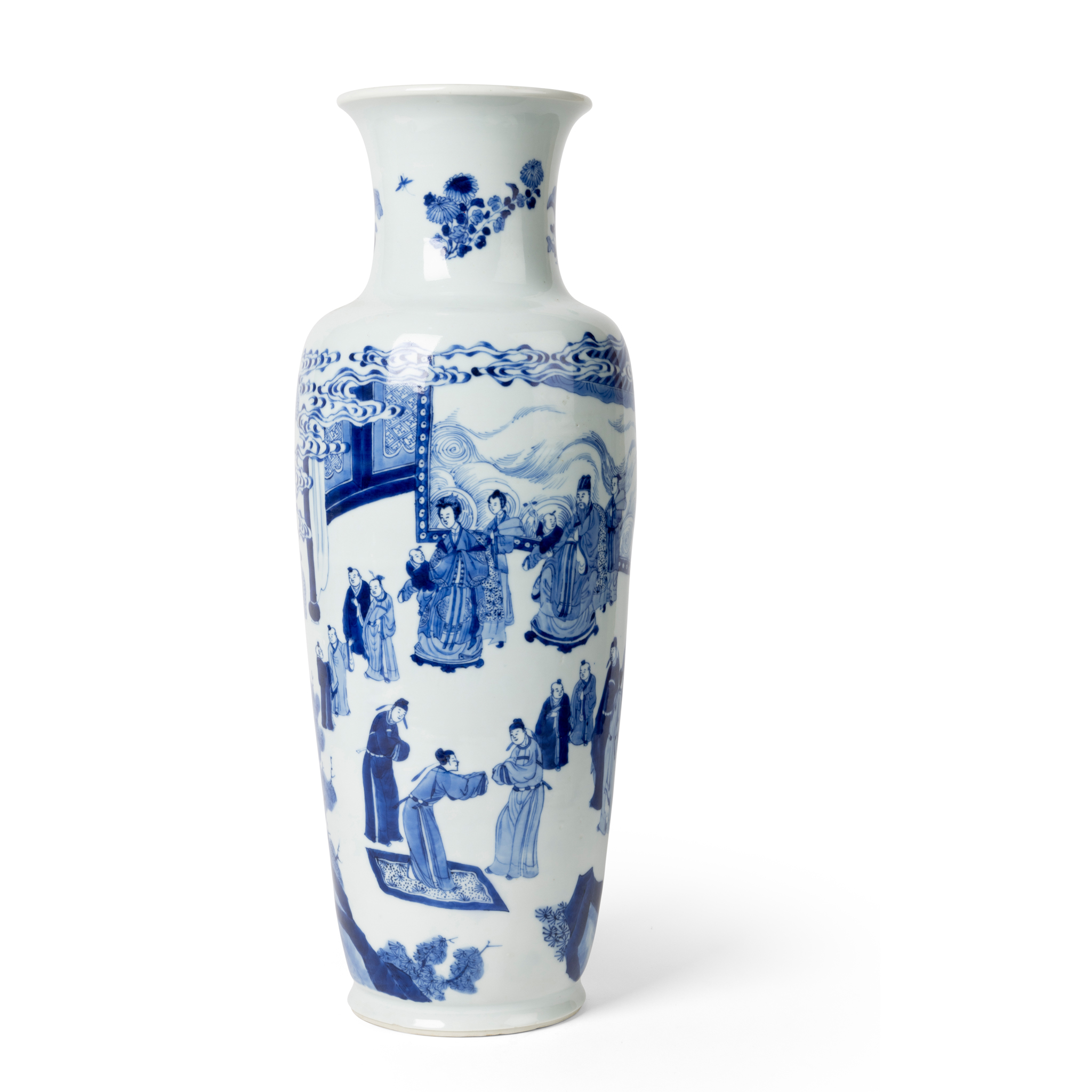 CHINESE BLUE AND WHITE 'FIGURAL' VASE