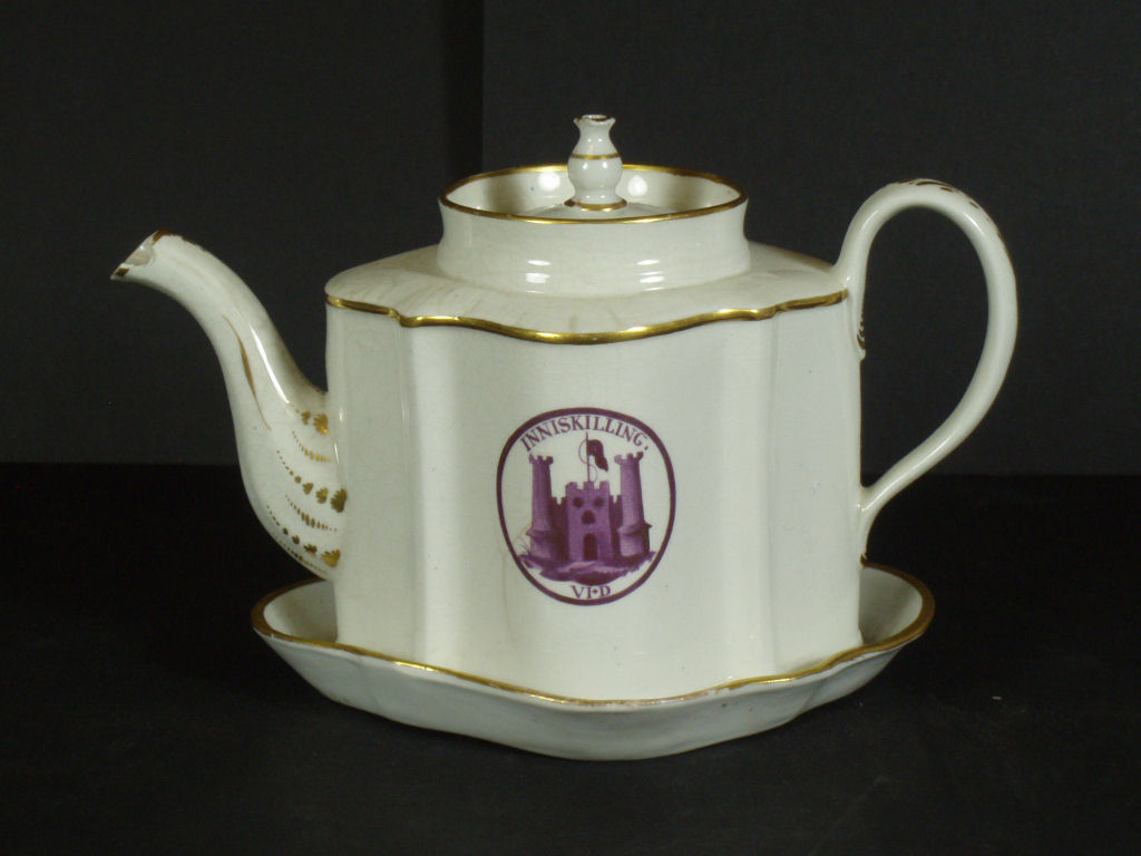 Inniskilling and Militaria Interest A Georgian part tea service