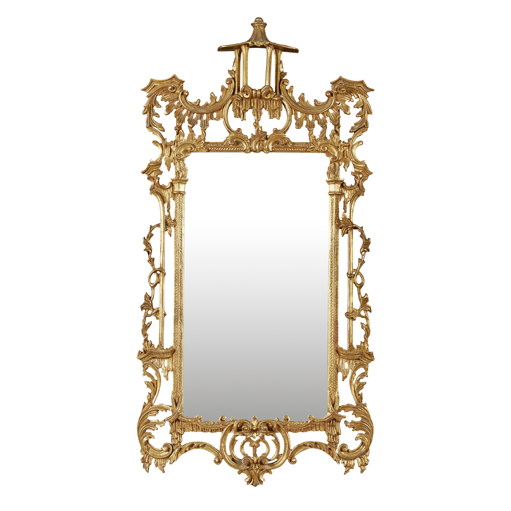 GEORGE III STYLE GILTWOOD MIRROR