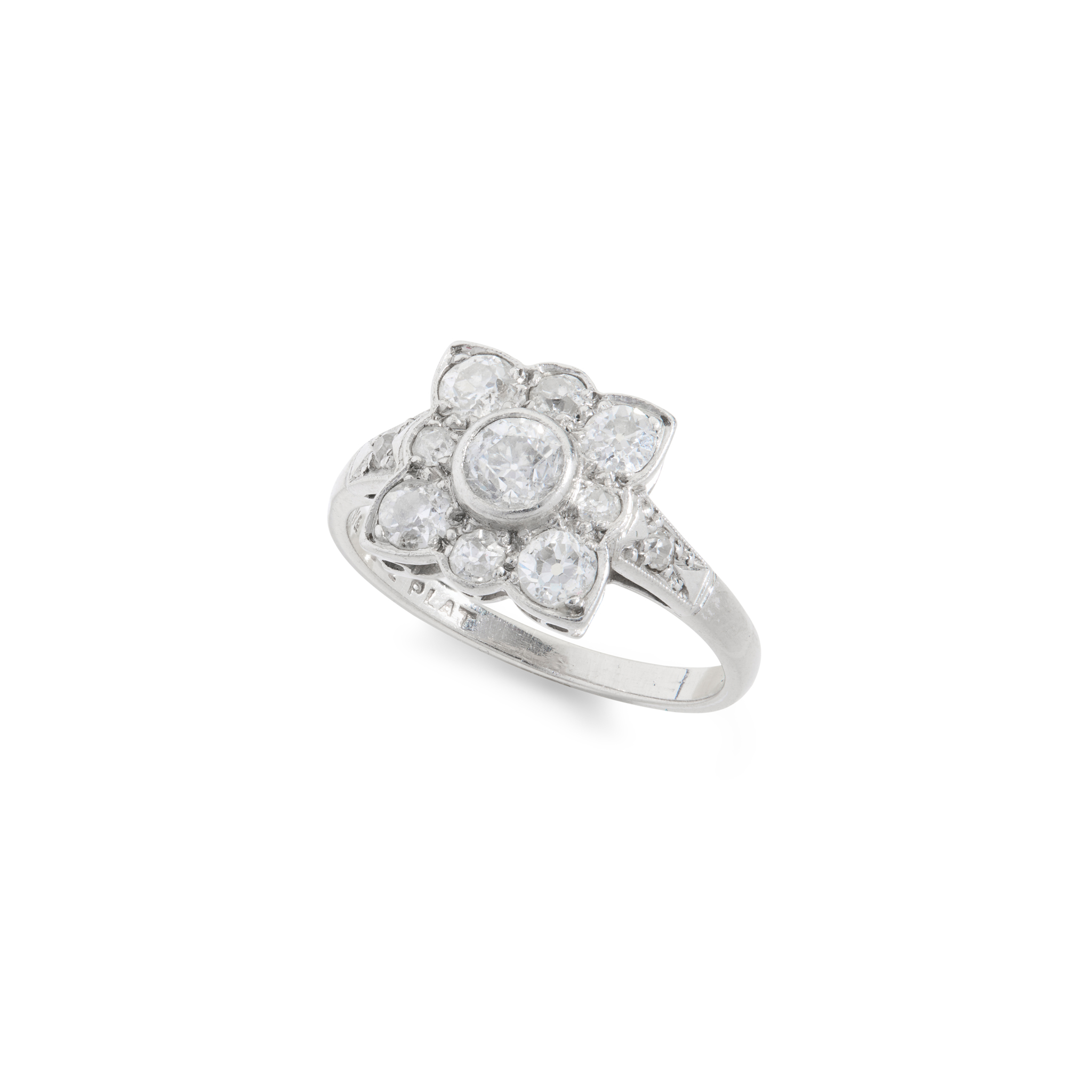 A 1930s diamond cluster ring